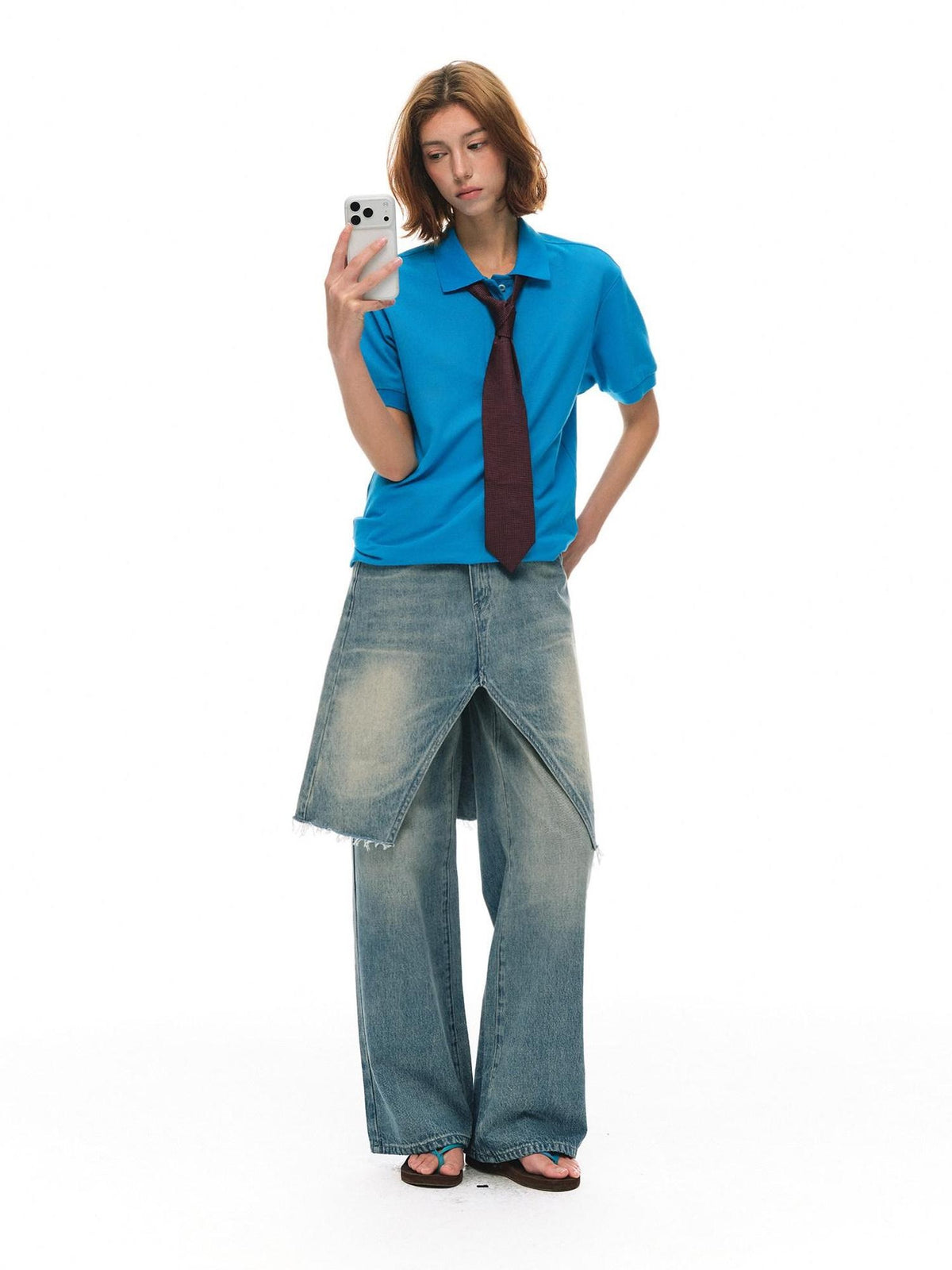 Country Moment Soft Breathable Mid Rise Washed Denim Relaxed Unisex Straight Leg Jeans