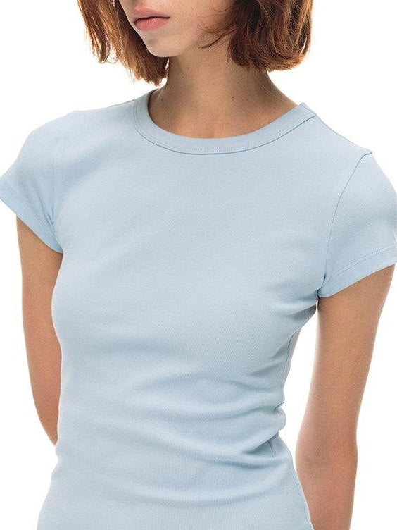 Country Moment Cooling Breathable Cotton Slim Crew Neck American Women Short Sleeve T-Shirts