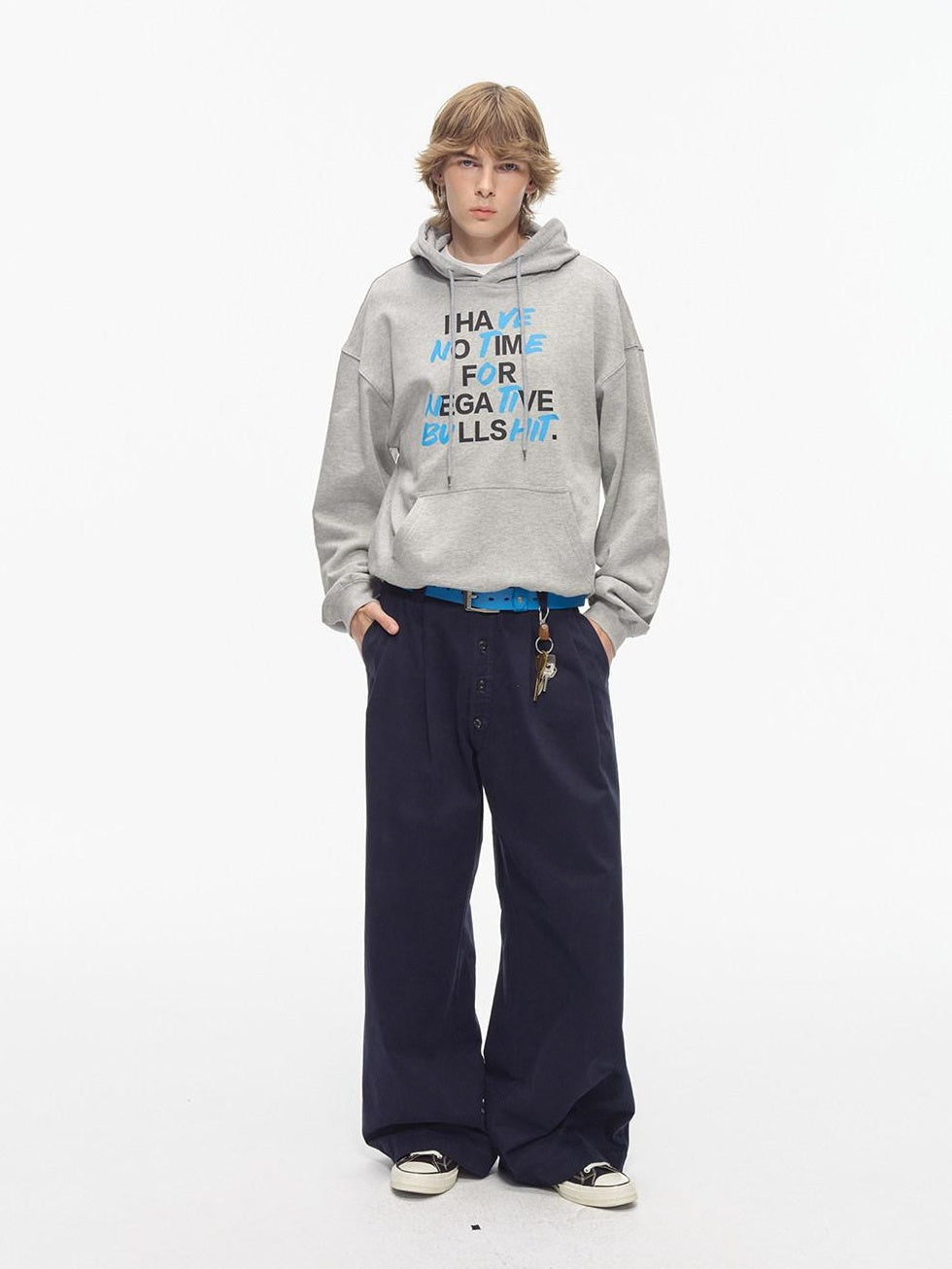 Country Moment Warm 350G Cotton Loose American Printed Unisex Casual Grey Graphic Hoodie