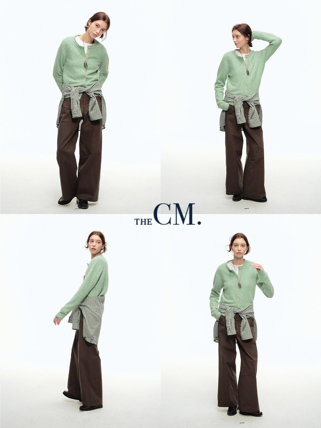 Country Moment Soft Slim Casual Buttoned Crewneck Knit Warm Long Sleeve Women Cardigans