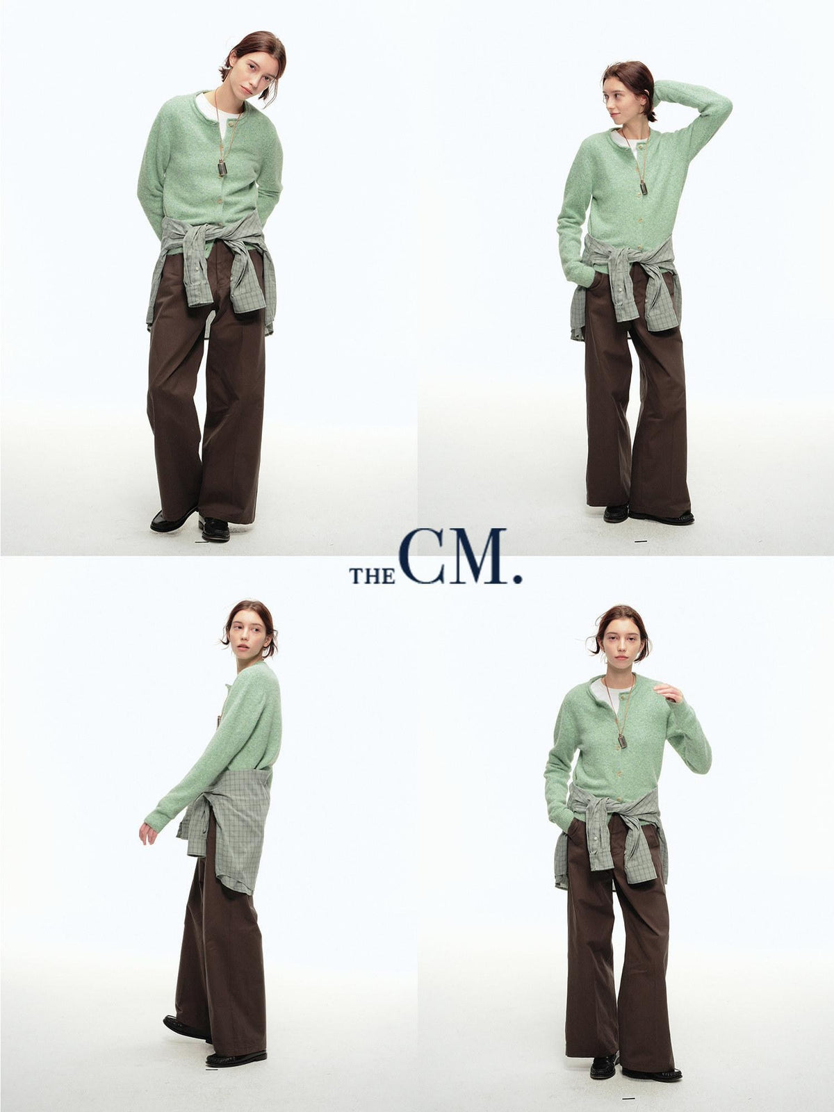 Country Moment Soft Slim Casual Buttoned Crewneck Knit Warm Long Sleeve Women Cardigans