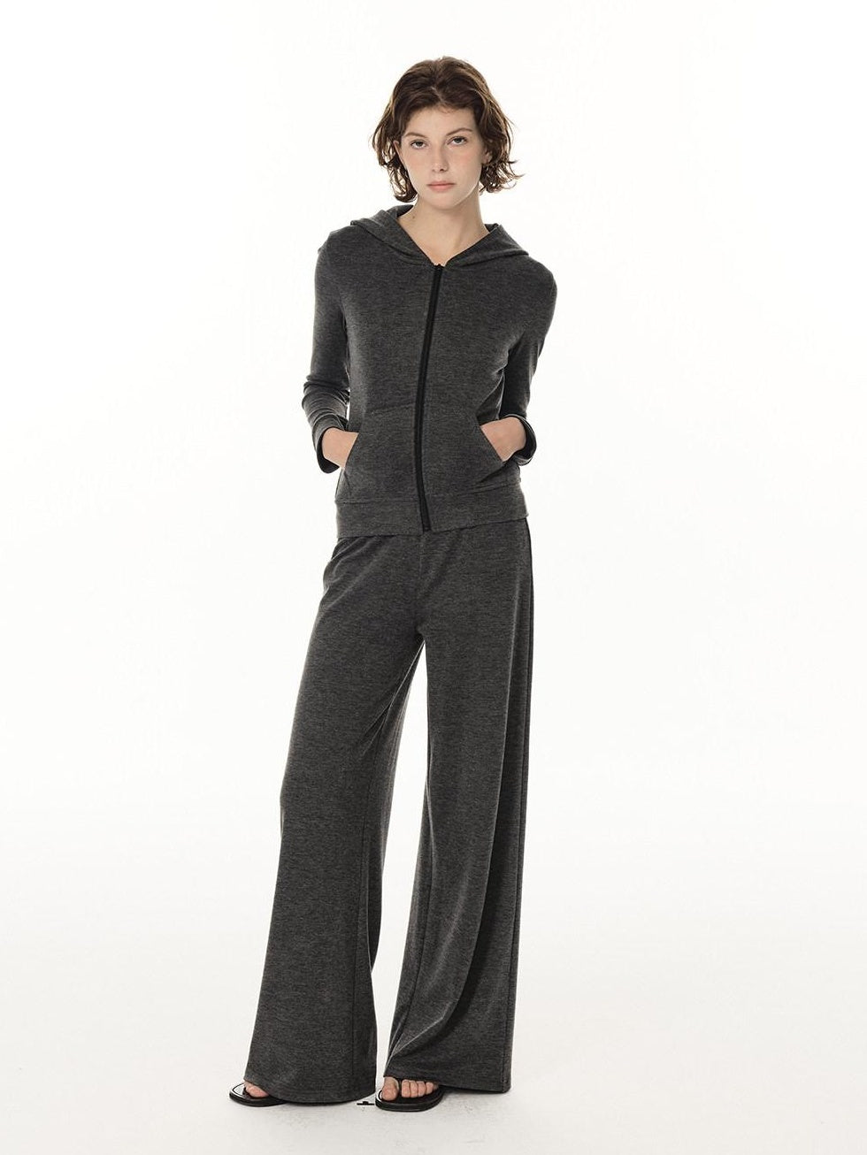 Country Moment Slimming Loose Fit Hooded Zip Tracksuit Men Casual Cotton Blend Top & Pants Sets