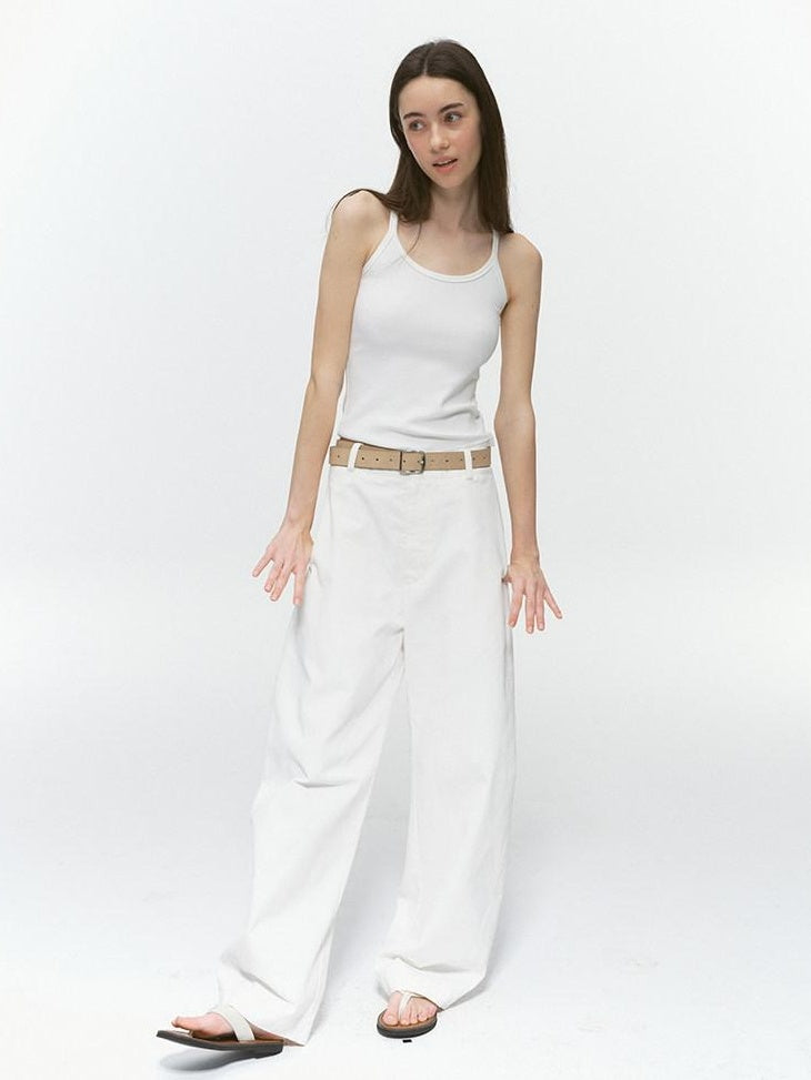 Country Moment 300G Cotton Blend Slim Fit Versatile Tank Innerwear For Women Solid Camisoles