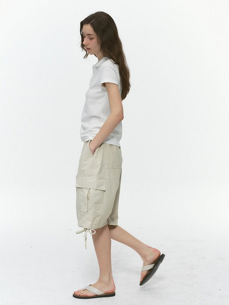 Country Moment Soft Cotton Blend Slim Fit Polo Collar Casual Solid Short Sleeve T-Shirts