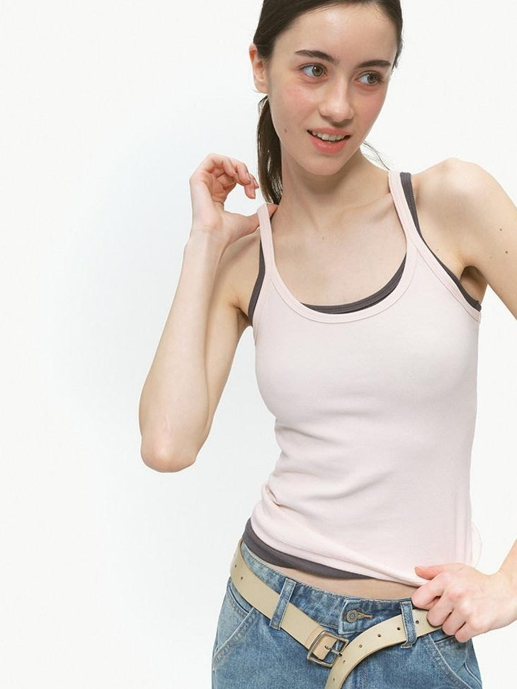Country Moment 300G Cotton Blend Slim Fit Versatile Tank Innerwear For Women Solid Camisoles