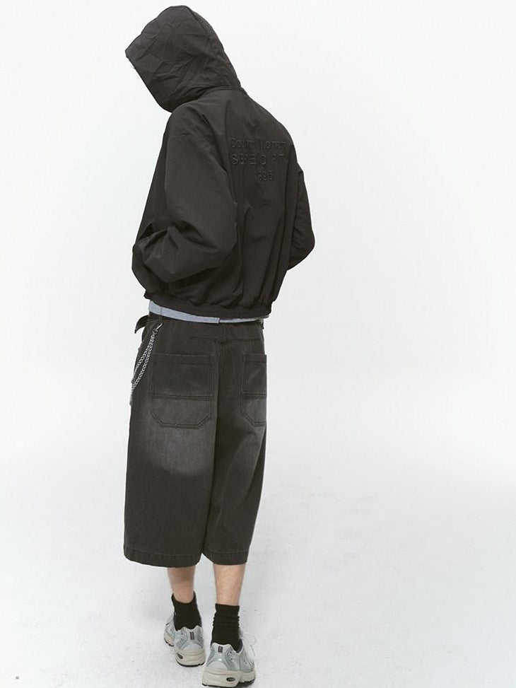 Country Moment High Upf100 Sun Protection Coated Nylon Loose Fit Hooded Zip Cropped Jackets