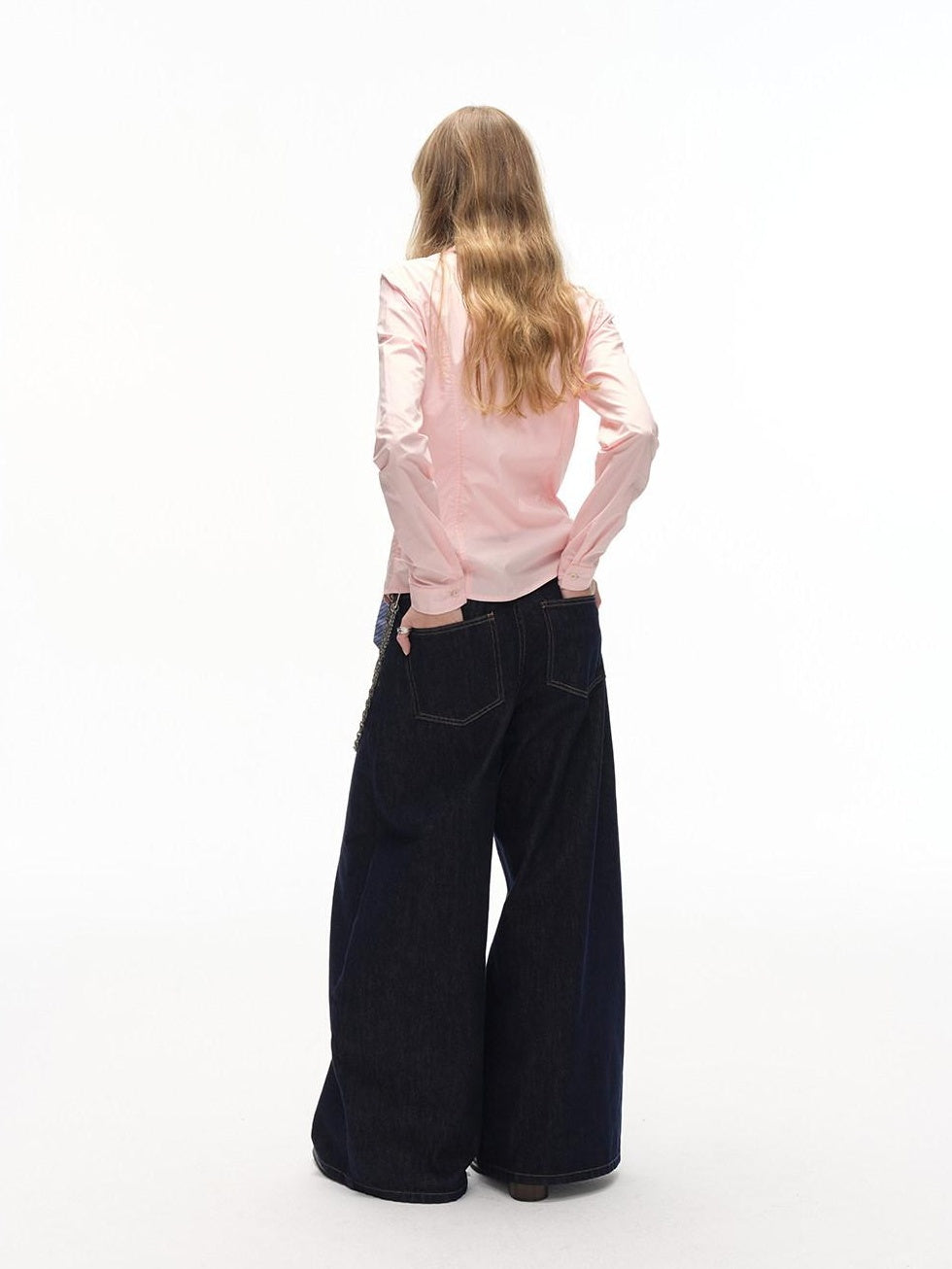 Country Moment High Waist Durable Cotton American Relaxed Raw Denim Non Stretch Wide Leg Jeans