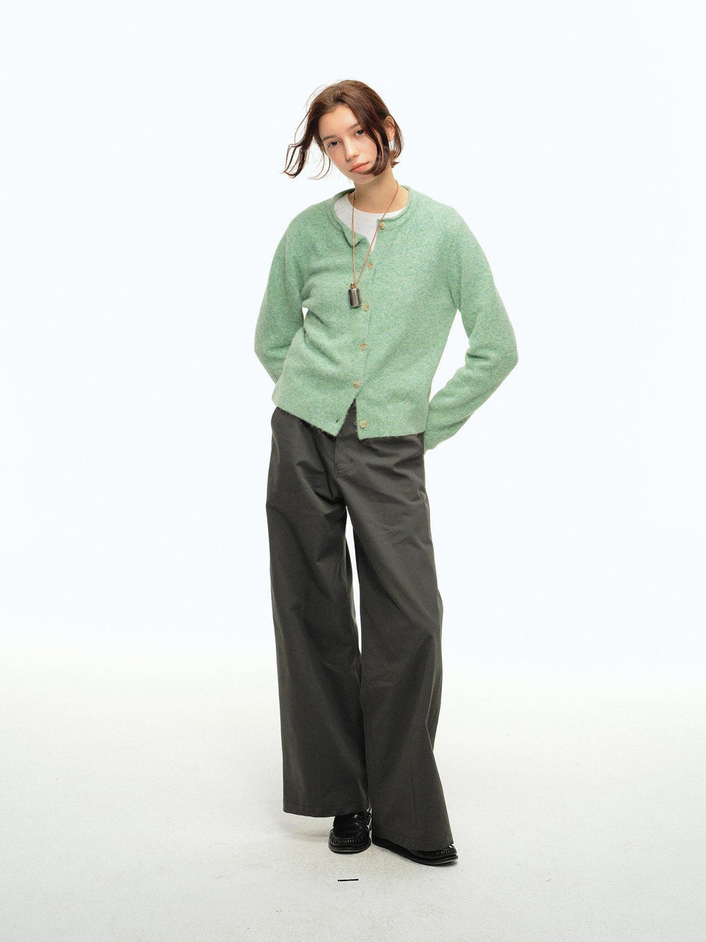 Country Moment 100 Percent Cotton Mid Rise Straight Zipper Fly Youth Casual Khaki Cargo Pants