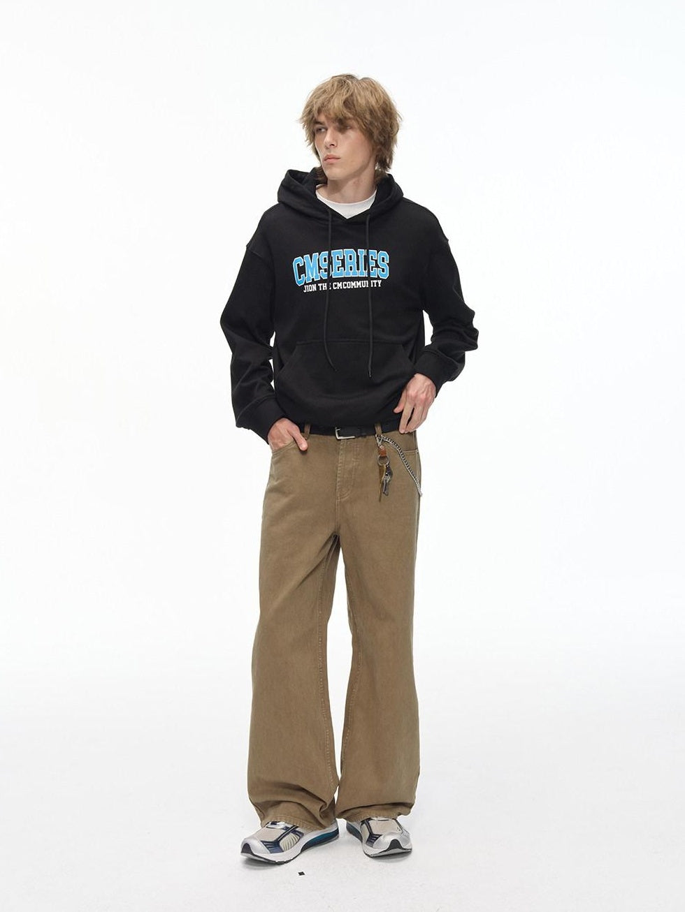 Country Moment 100 Percent Cotton Loose Fit Pullover Ink Print American Youth Unisex Hoodie