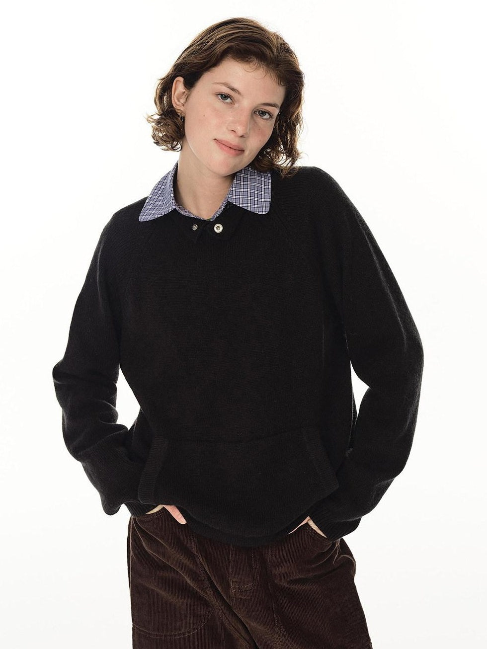 Country Moment Warm Wool Blend Button Turn Down Collar Casual Loose Fit Men Knit Sweaters