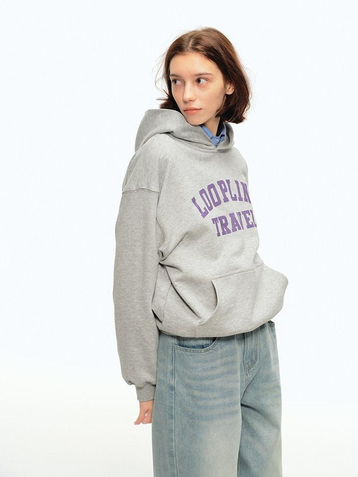 Country Moment Soft 100 Percent Cotton Loose American Style Text Pullover Teen Casual Hoodie