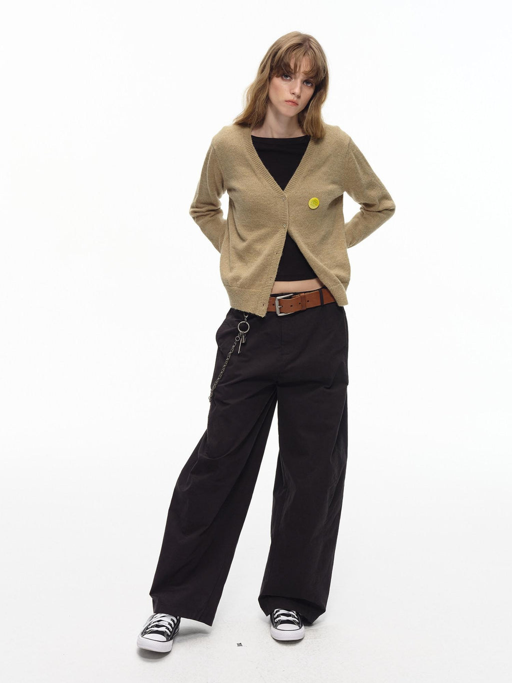 Country Moment Soft Wool Blend Slim Fit American V-neck Short Button Knit Women Cardigans
