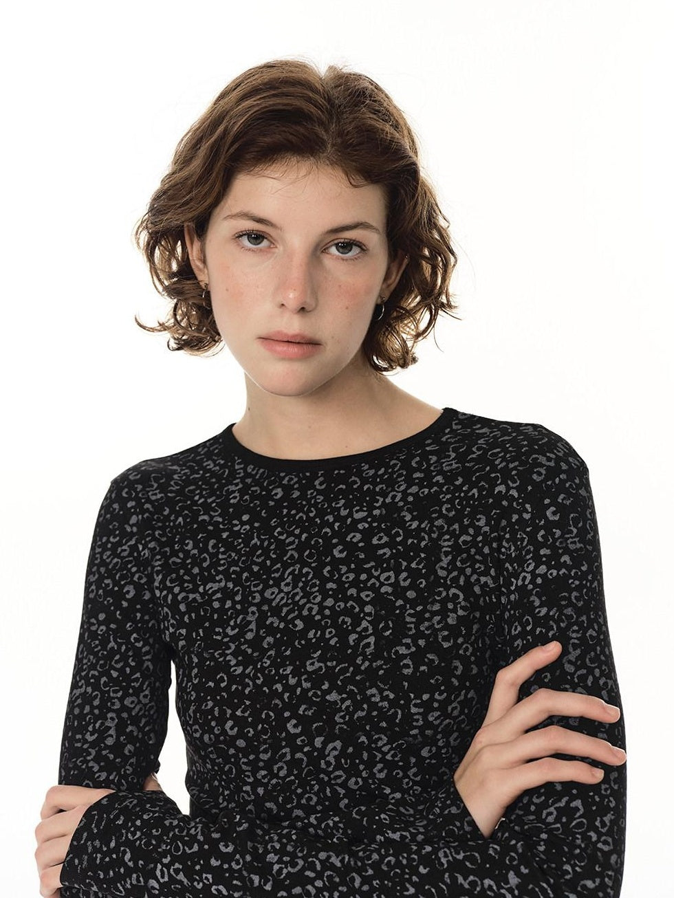 Country Moment Moisture Wicking Viscose Retro Slim Fit Polka Dot Women Long Sleeve T-Shirts