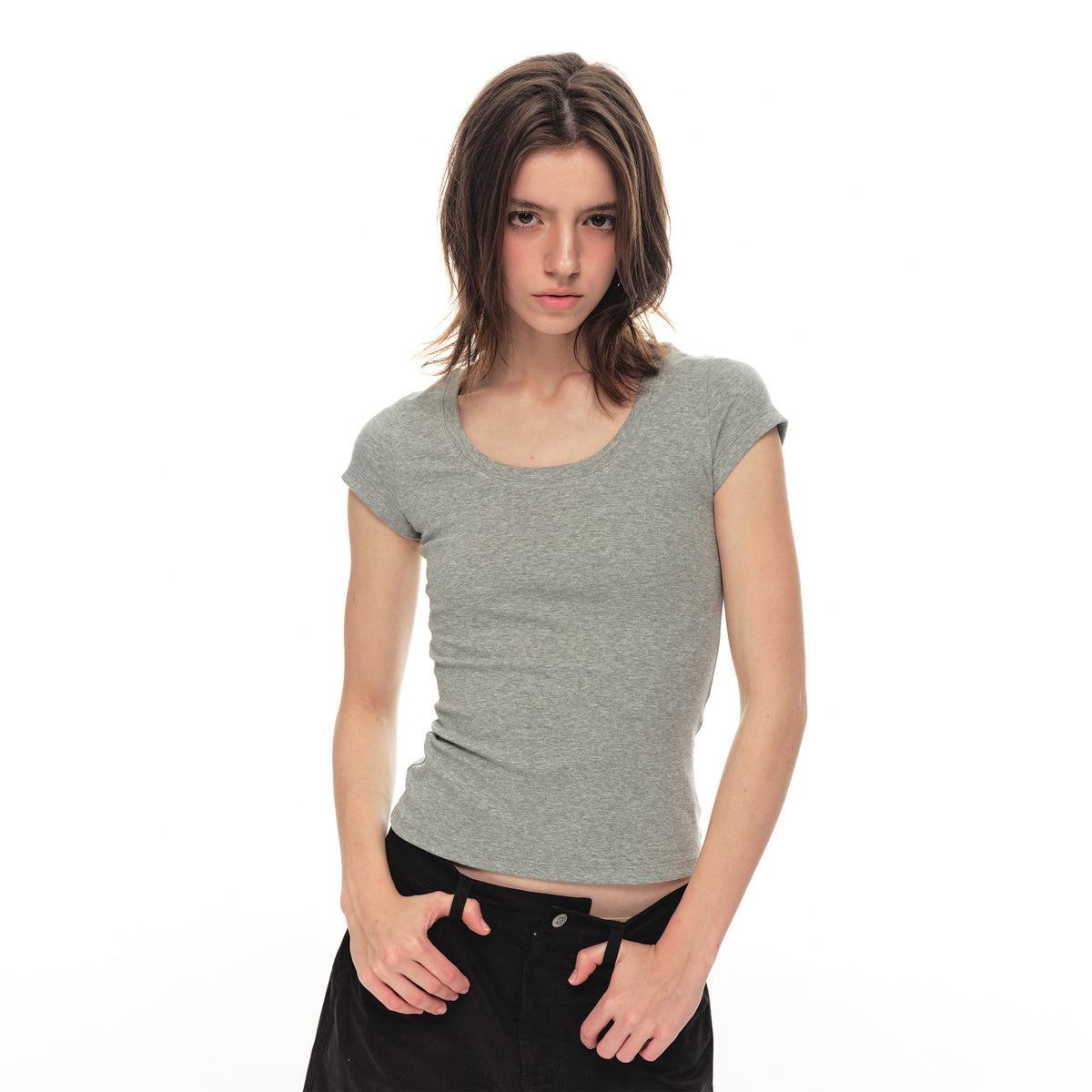 Country_Moment_Breathable_Stretch_Washed_Slim_Fit_U_Neck_Women_Cotton_Short_Sleeve_T-Shirts_MISSTT