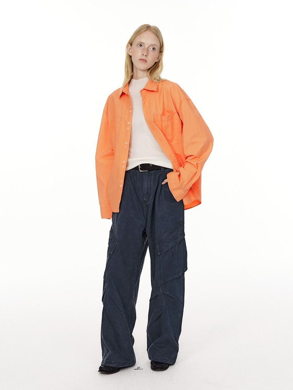 Country Moment Breathable Cotton Linen Loose Fit Button Front Collared Unisex Shirts