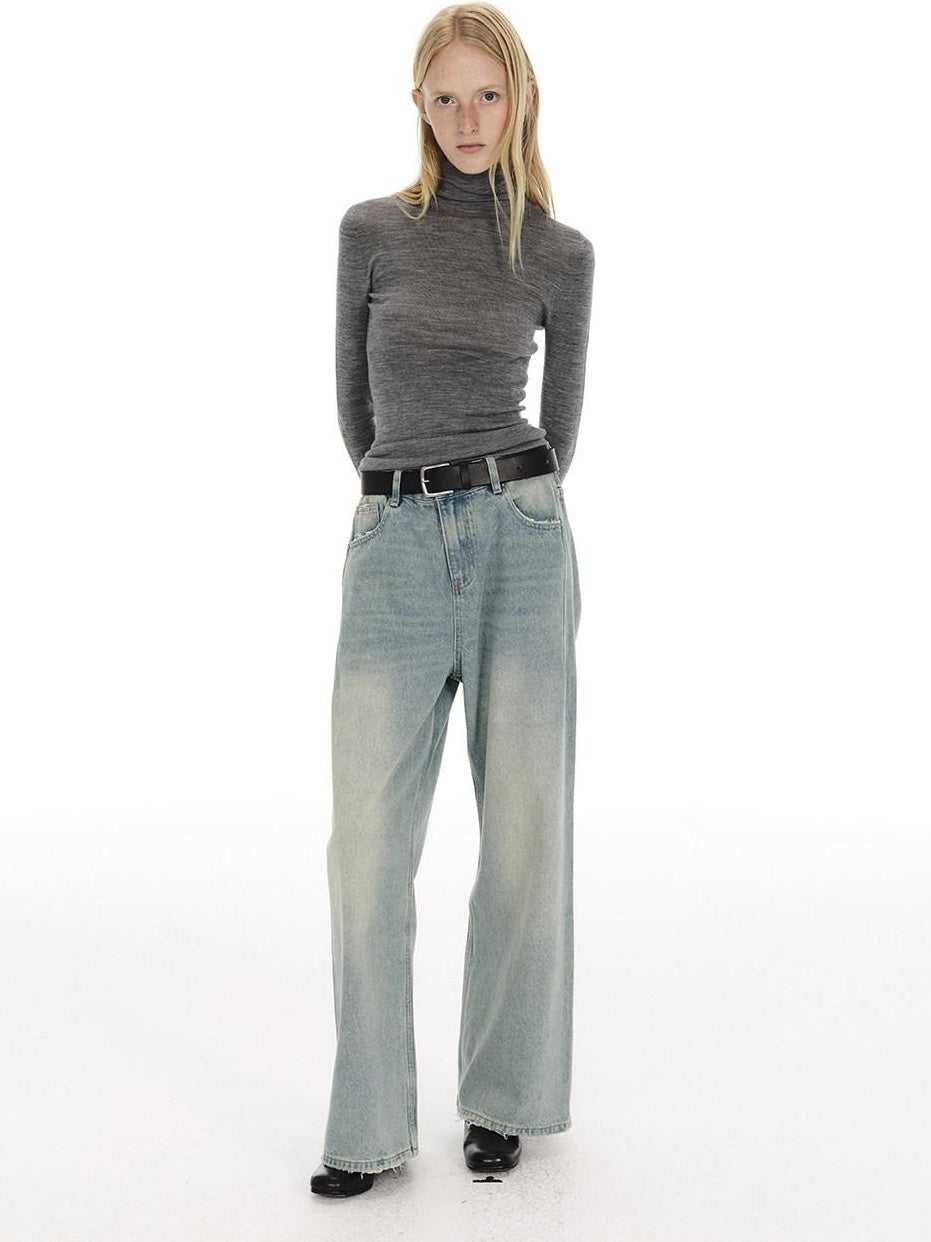 Country Moment Soft 100 Percent Wool Slim Turtleneck Pullover Women Casual Commute Sweaters