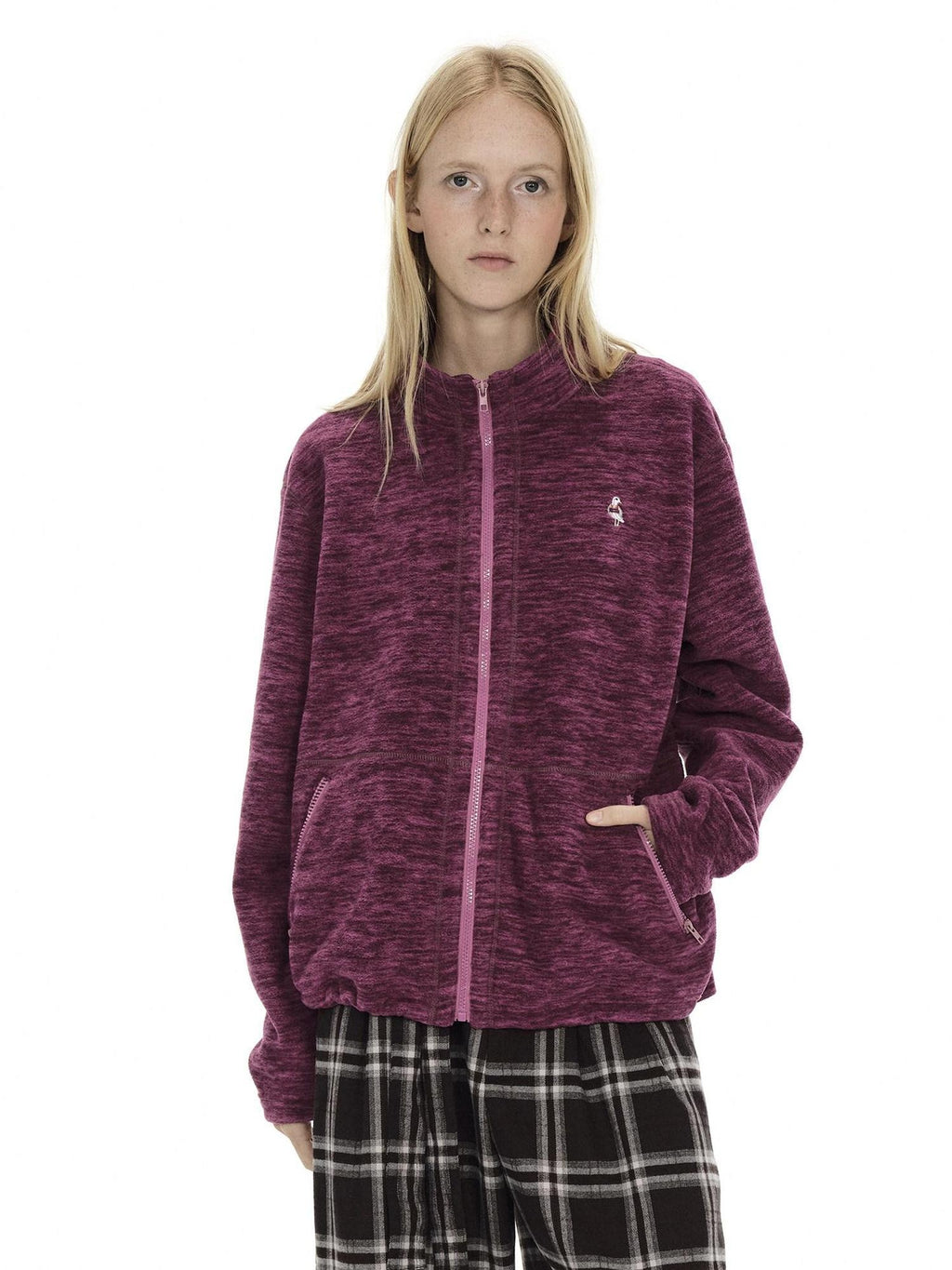 Country Moment Warm Embroidered Zipper Oversized Relaxed Unisex Casual Polyester Sweatshirt