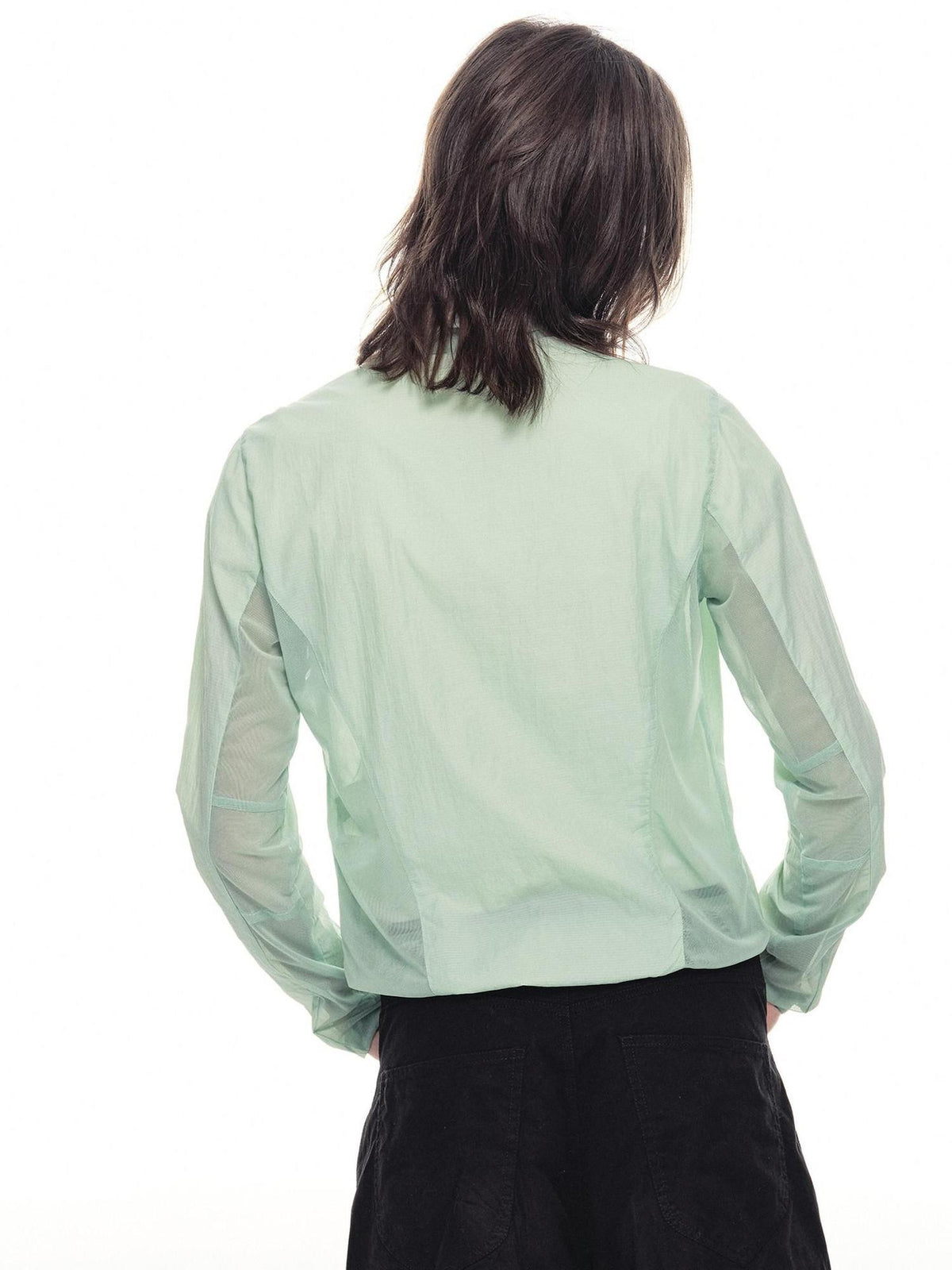 Country Moment Upf50 Packable Nylon Drawstring Hem Women Zip Shirt Green Shirts & Blouses