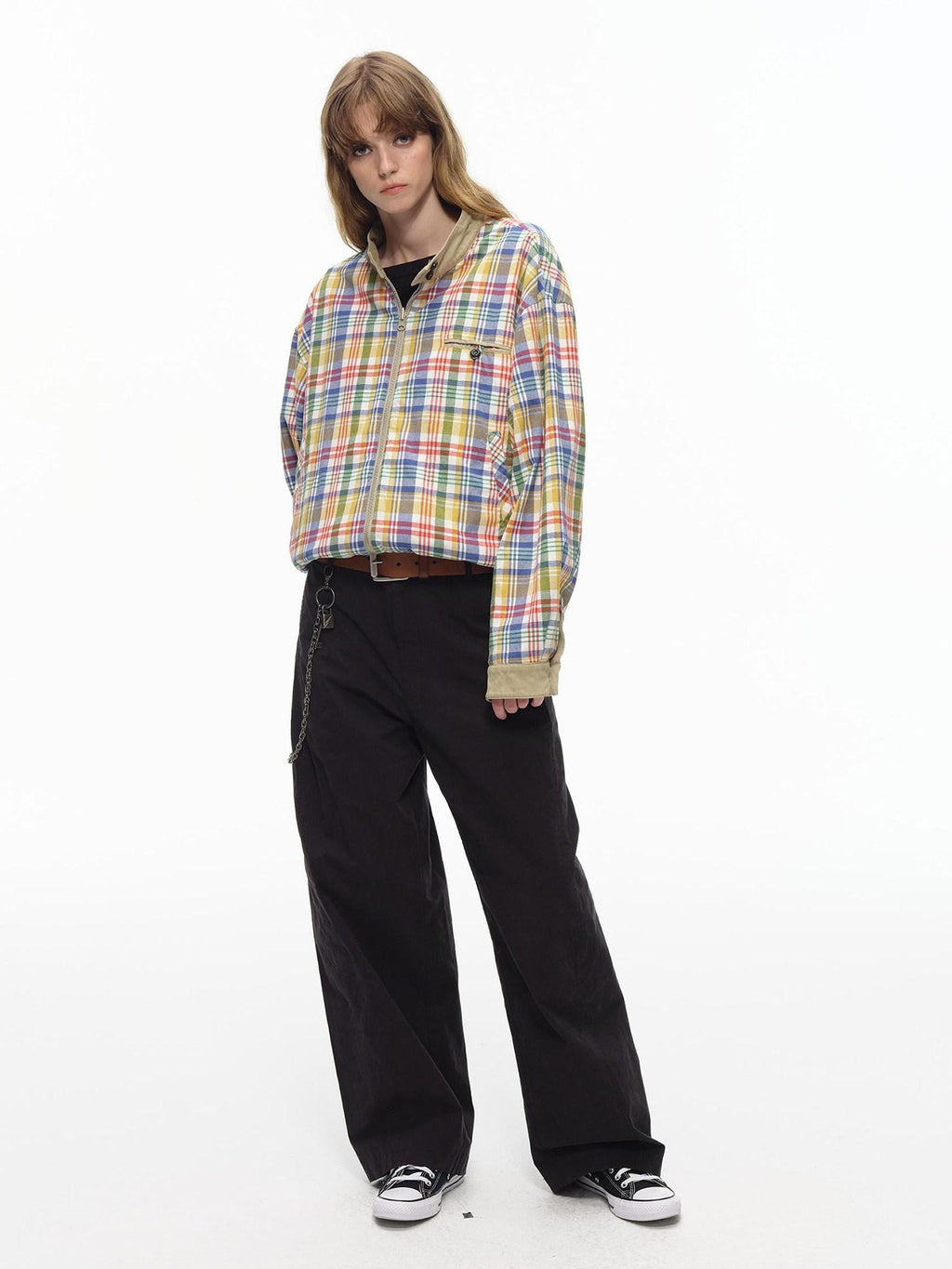 Country Moment Micro Stretch Low Rise Loose Fit Black Cotton Non Deforming Straight Pants
