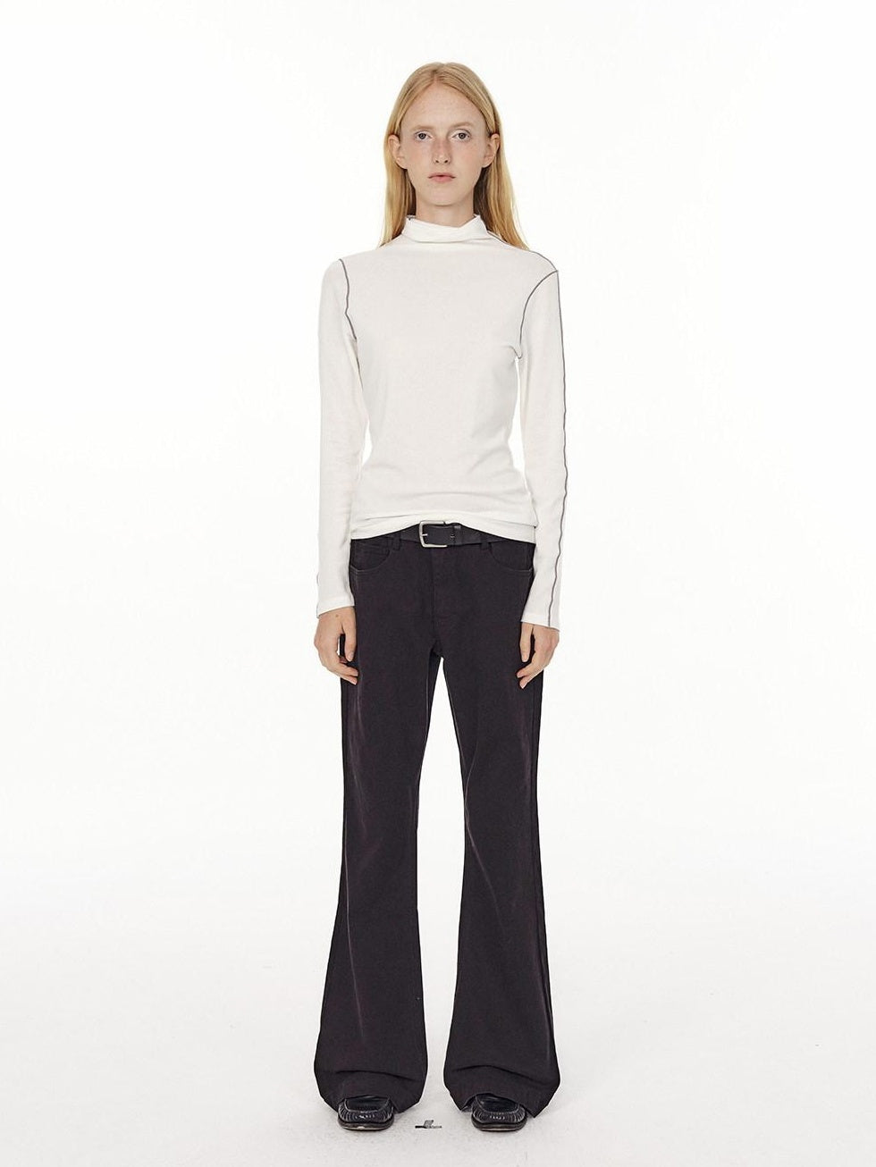 Country Moment Comfort Stretch Mid Rise Casual Straight Fit Cotton Blend Black Flared Jeans