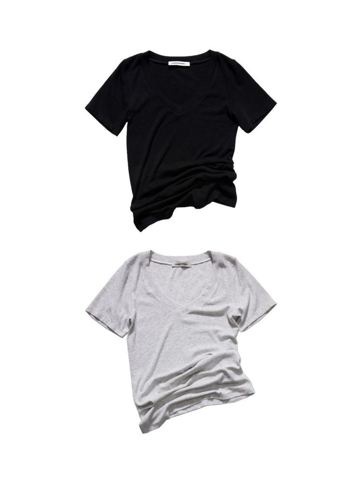 Country Moment Moisture Wicking V-neck Slim Minimalist Women Plain Short Sleeve T-Shirts