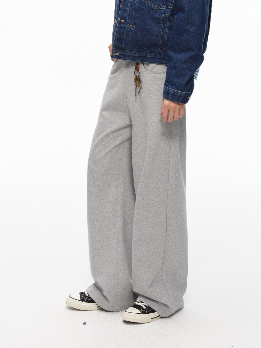 Country Moment Durable Cotton Blend Relaxed Fit Casual Youth Gray Stretch Straight Pants