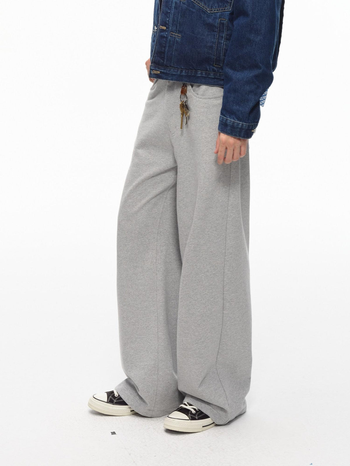 Country Moment Durable Cotton Blend Relaxed Fit Casual Youth Gray Stretch Straight Pants