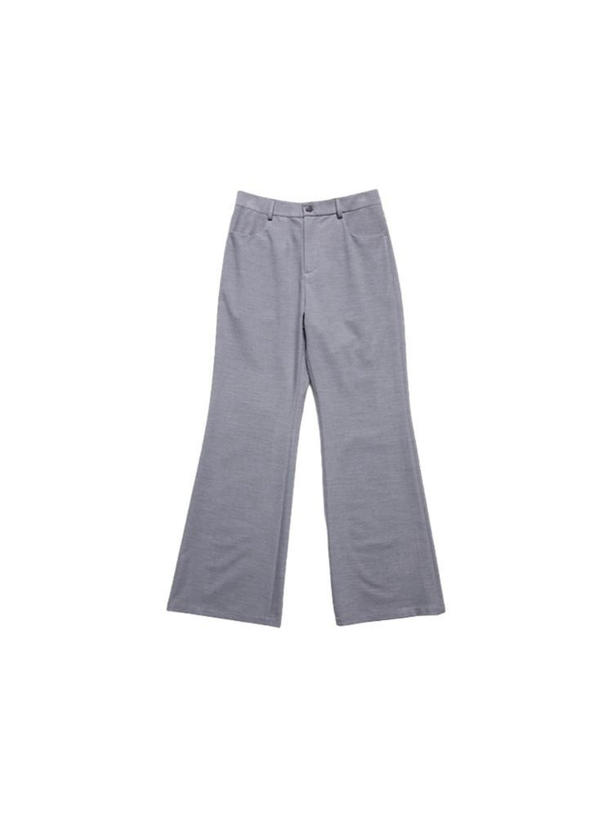 Country Moment Breathable Loose Street Sport Zip Fly Women Solid Gray Straight Pants