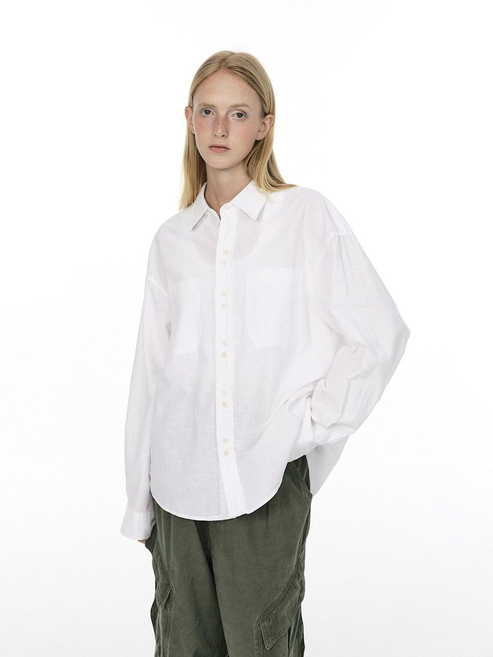 Country Moment Breathable Cotton Linen Loose Fit Button Front Collared Unisex Shirts