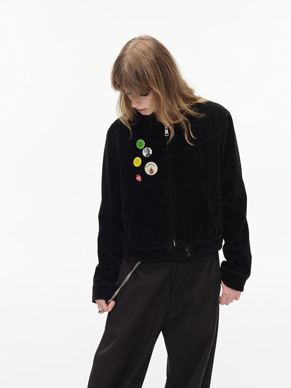 Country Moment Warm Casual Lapel Zipper Long Sleeve Pockets Women Cropped Jackets
