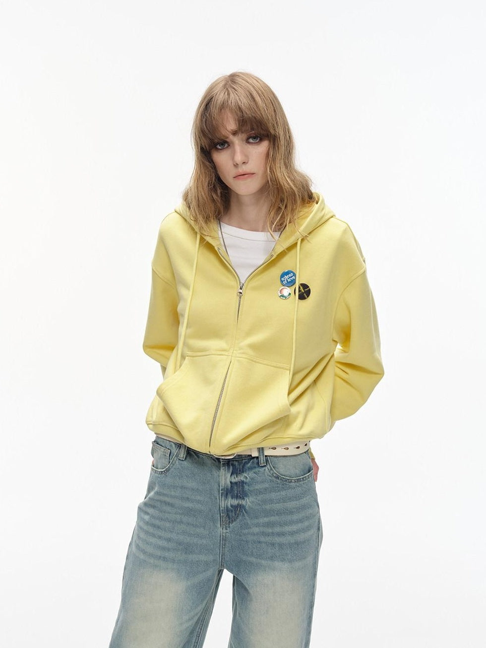 Country Moment Cozy Midweight Zip Front Oversized American Style Unisex Cotton Blend Hoodie
