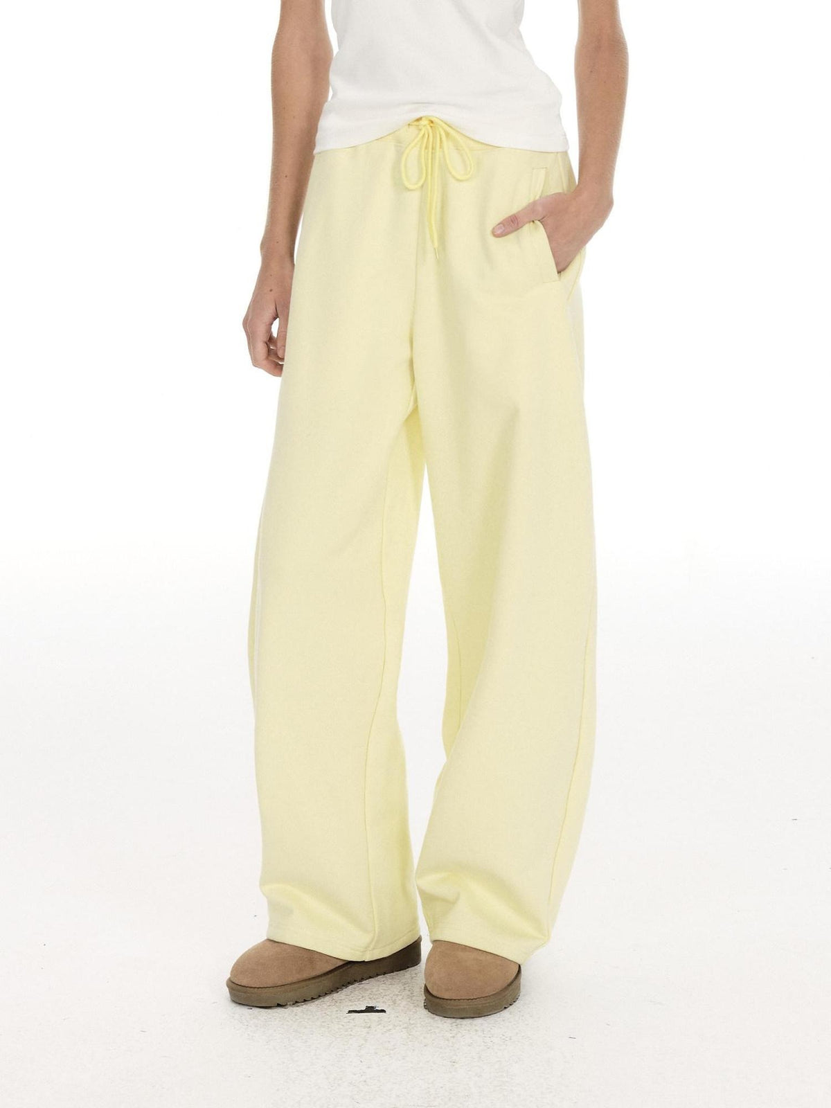 Country Moment Durable Cotton Blend Loose Mid Rise Straight Leg Youth Casual Stretch Sweatpants
