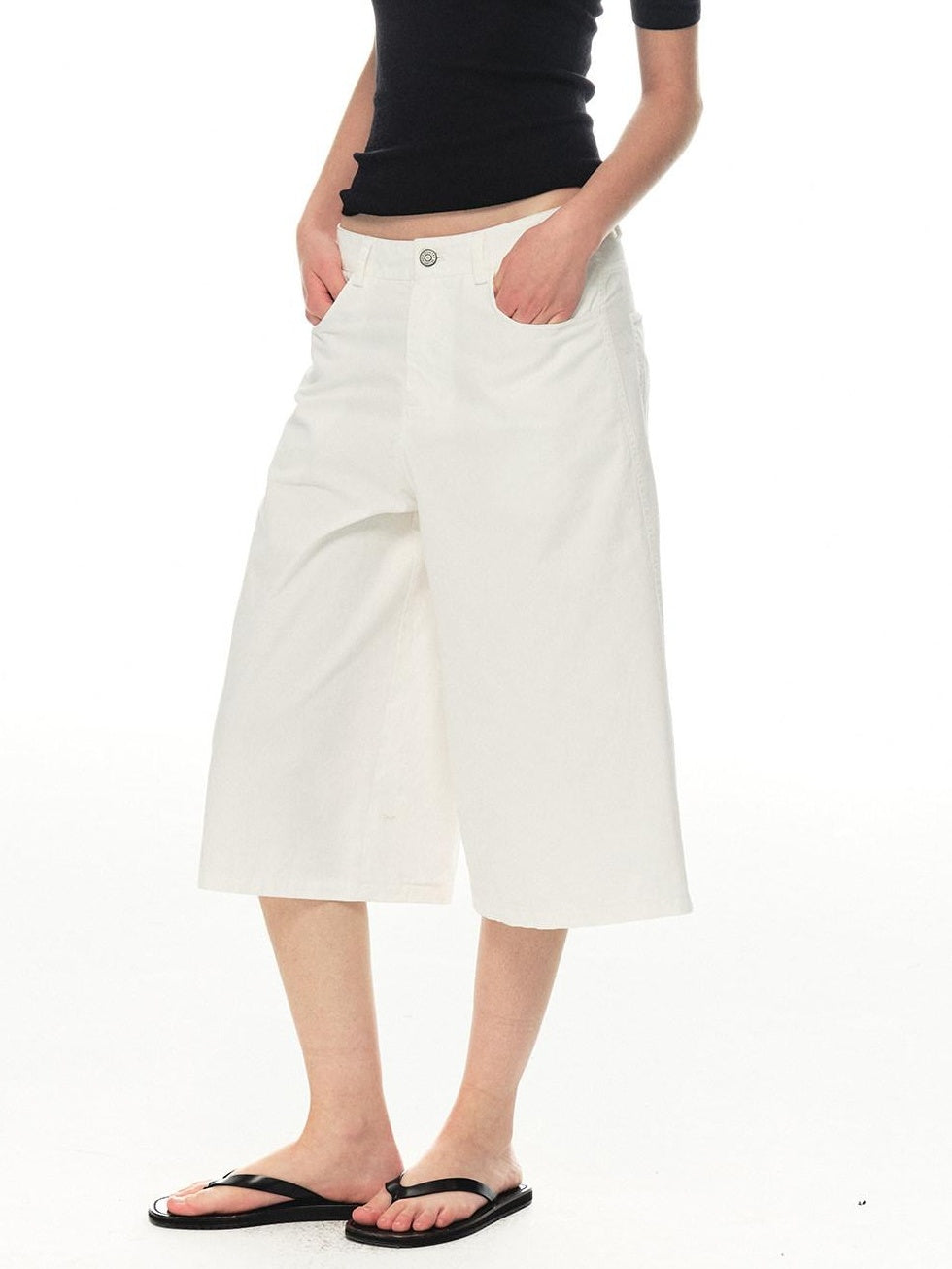 Country Moment Breathable Cotton Relaxed Fit Solid Mid Rise Unisex Casual Mid-Length Shorts