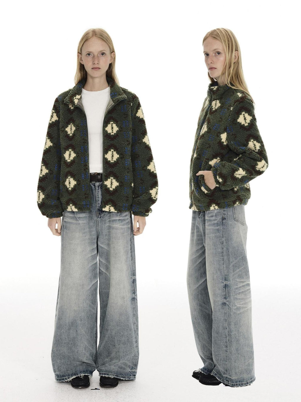 Country Moment Warm Sherpa Lined Loose Fit Toggle Detail Ethnic Men Commuter Cropped Jackets