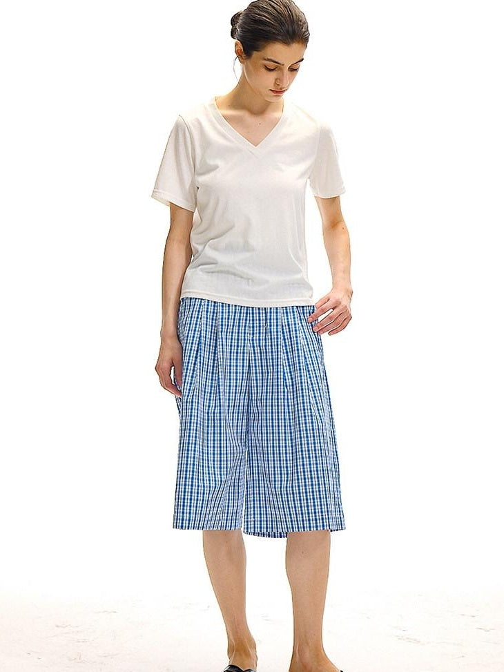 Country Moment Moisture Wicking Street Straight V-neck Cotton Blend White Short Sleeve T-Shirts
