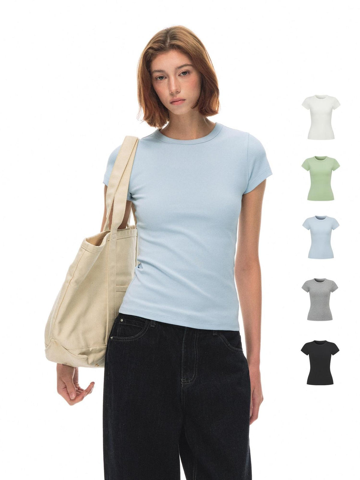 Country Moment Cooling Breathable Cotton Slim Crew Neck American Women Short Sleeve T-Shirts