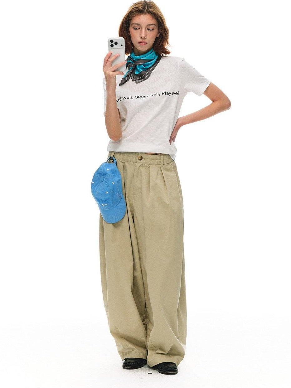 Country Moment Breathable Bamboo Slub Cotton Loose Fit Letter Print Women Short Sleeve T-Shirts