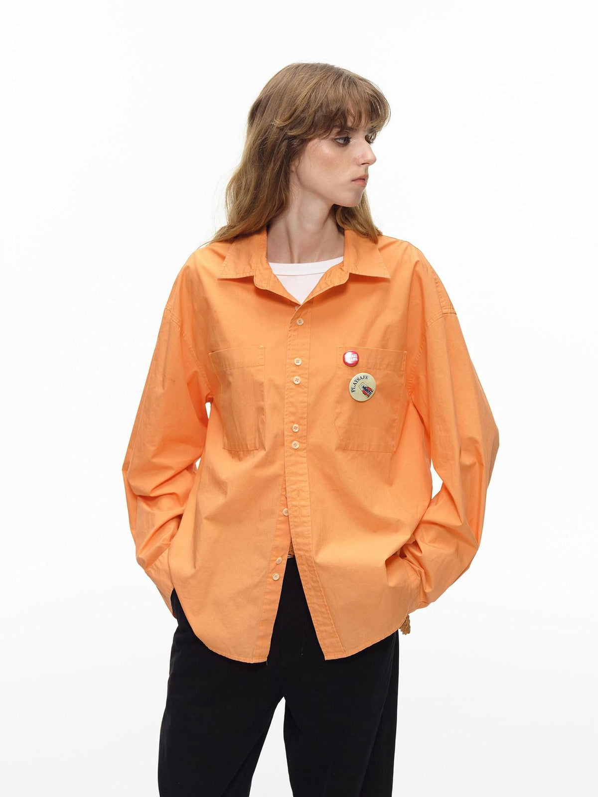 Country Moment Moisture Wicking Cotton Loose Button Long Sleeve Unisex American Collar Shirts