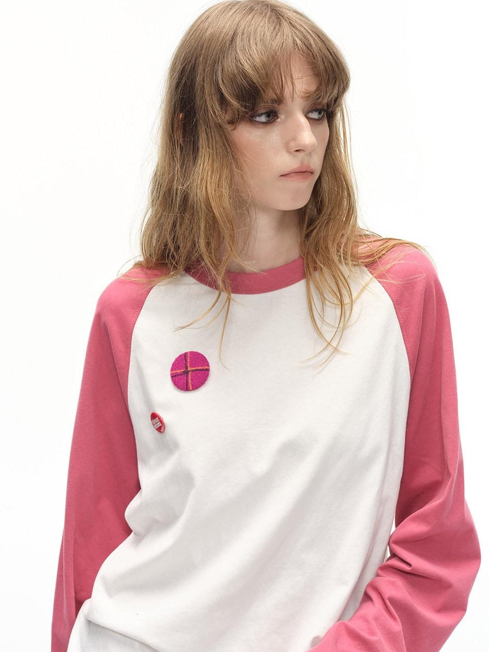Country Moment 100% Cotton Soft Loose Colorblock Raglan Unisex Casual Long Sleeve T-Shirts