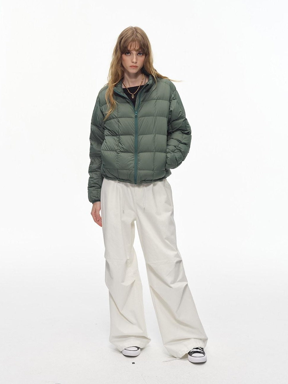 Country Moment Soft Breathable Cotton Loose Paratrooper Tapered Cuff Youth White Cargo Pants