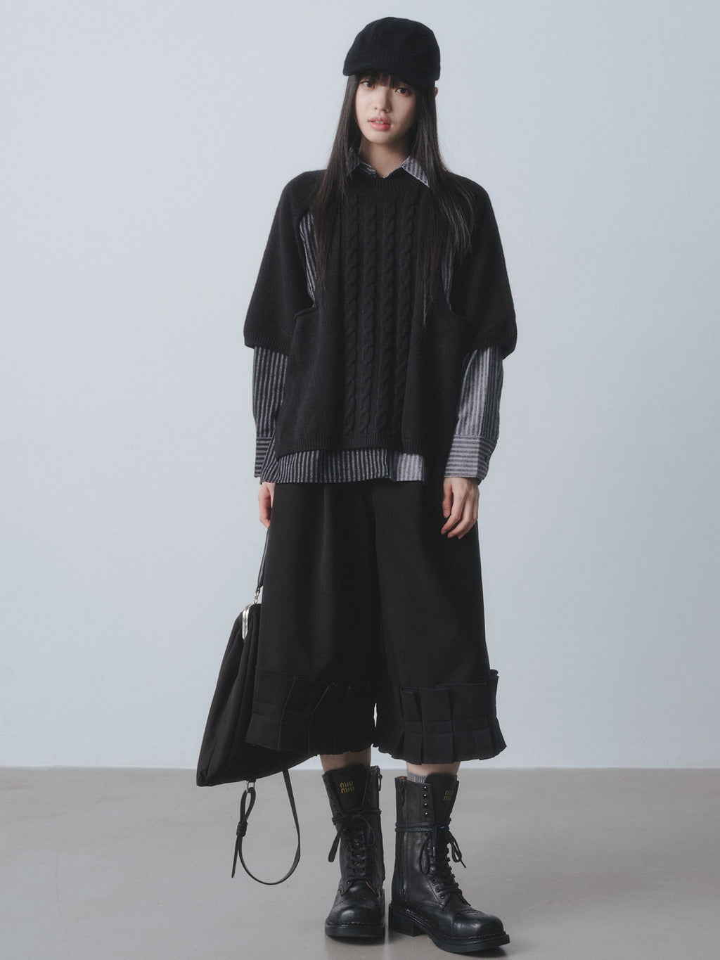 DDGIRL_studio_Warm_Openwork_Striped_Knit_Two_Piece_Loose_Fit_Collared_Women_Sweaters_MISSTT