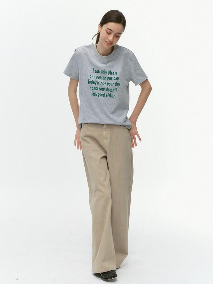 Country Moment Breathable 100 Percent Cotton Loose Fit Youth Letter Short Sleeve T-Shirts