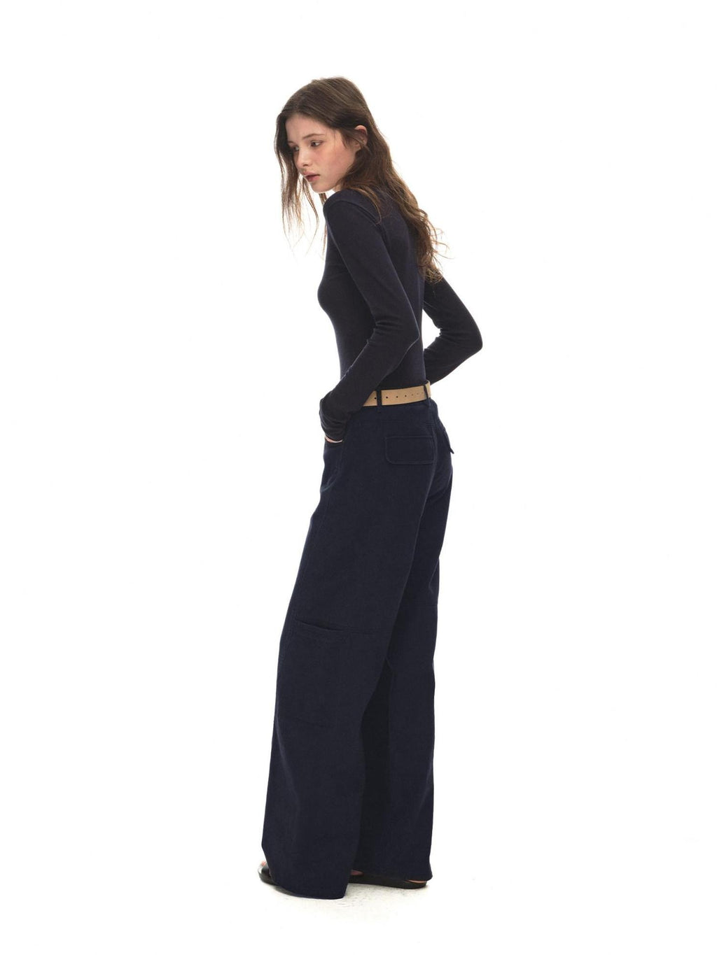 Country Moment Breathable Cotton Retro Wide Leg 3D Tailoring Youth Cargo Pants