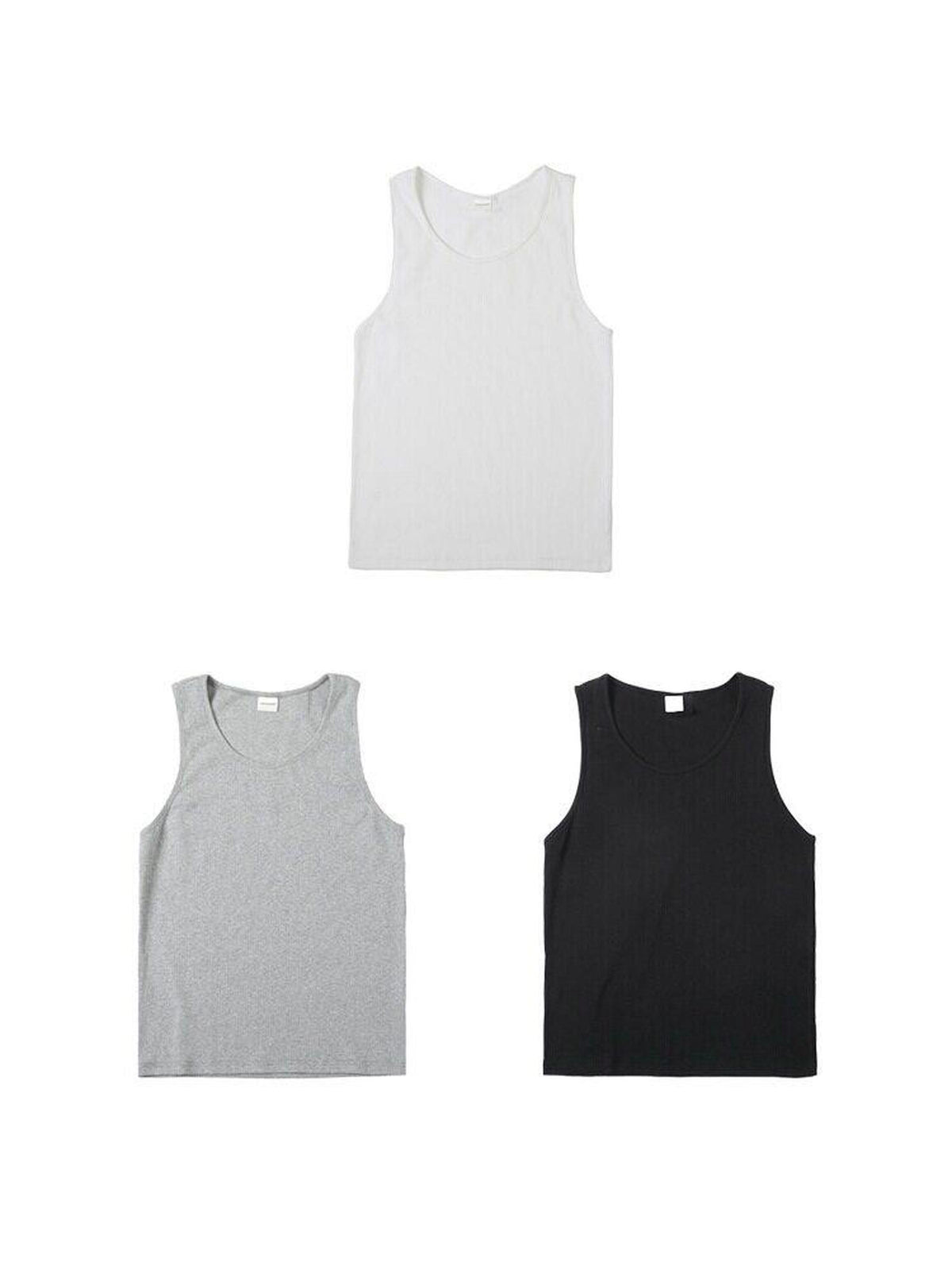 Country Moment Soft Stretch Slim Fit American Crew Neck Teen Casual Solid Cotton Tank Tops