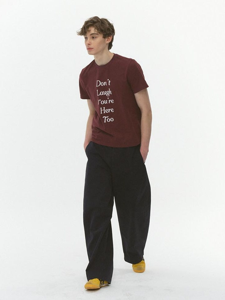 Country Moment 100% Cotton Mid Rise Loose Straight Leg Zipper Fly Everyday Urban Wide Leg Pants