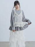 DDGIRL_studio_Lace_Splice_Pullover_Loose_Crewneck_Womens_Two_Piece_Long_Sleeve_T-Shirts_MISSTT