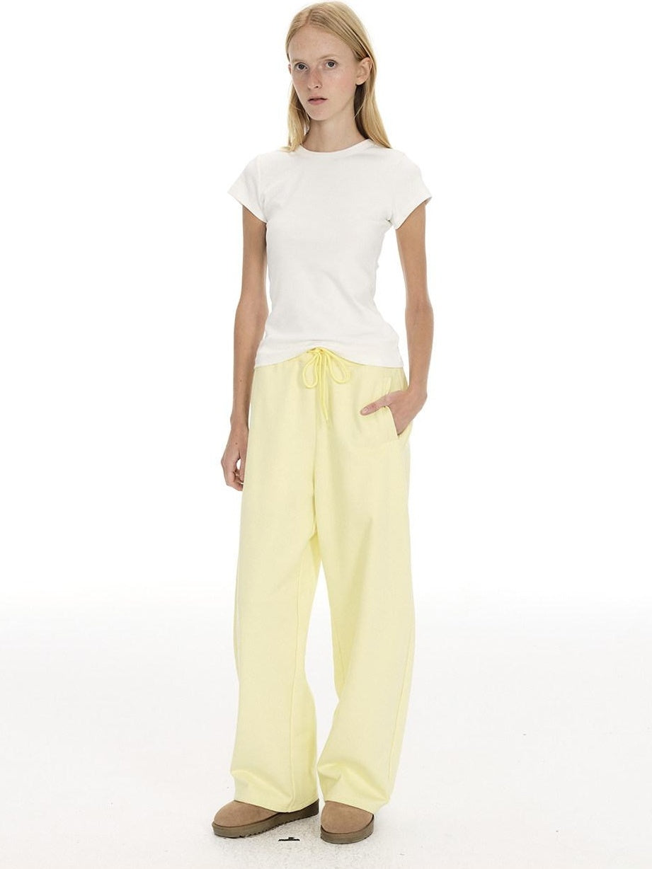 Country Moment Durable Cotton Blend Loose Mid Rise Straight Leg Youth Casual Stretch Sweatpants