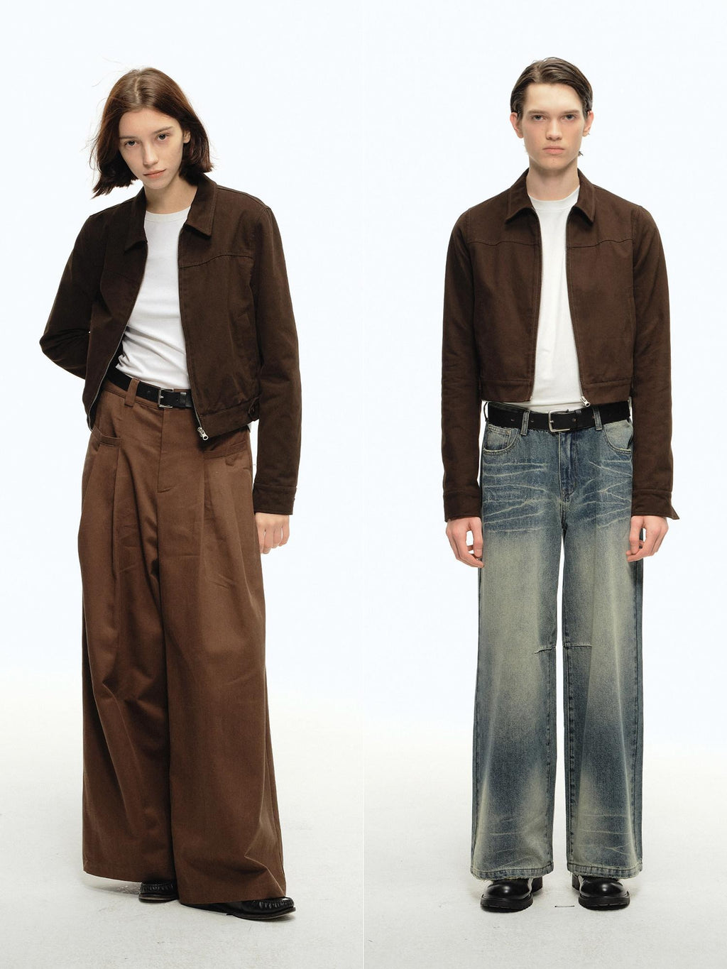 Country Moment 100 Percent Cotton Slim Fit Youthful Unisex Zip Collar Short Cropped Jackets
