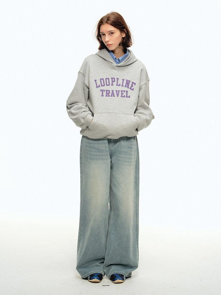 Country Moment Soft 100 Percent Cotton Loose American Style Text Pullover Teen Casual Hoodie