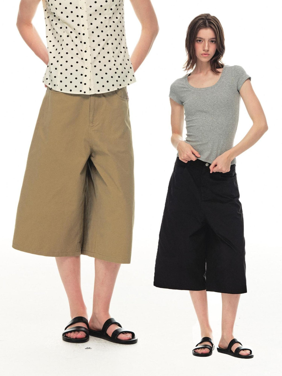 Country Moment Breathable Cotton Relaxed Fit Solid Mid Rise Unisex Casual Mid-Length Shorts